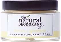 The Natural Deodorant Co, Clean Deodorant Balm Lemon & Geranium 55g, Aluminium