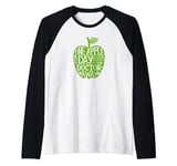 One apple a day keeps the doctor away an Apple Raglan Baseball Tee