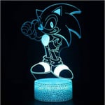 HUANGDANSEN Bedside Lamp Anime Night Light Battery Powered 3D Table Lamp 7 Color Changing Home Decoration