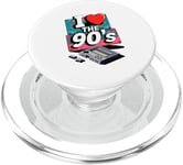 I Love The 90's Cassette Player Music Tape Recorder PopSockets PopGrip pour MagSafe