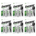 Energizer Lot de 6 Blisters de 2 Piles rechargeables HR14 Power Plus C 2500mah 1,2V