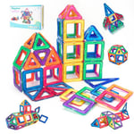 Theefun Construction Magnetique Enfant 60 Pièces, Blocs de Construction Magnétique Jeux de Construction Magnetique pour Garçons et Filles Créatif et éducatif pour Enfants de 3 4 5 6 7 Ans