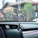 VNASKH Car Rear View Mirror Ornament Heart Interior Car Pendants Bling Car Accessories for Women Rhinestone Charm Auto Deco