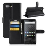 BlackBerry Classic KEY2 flip kotelot - Musta