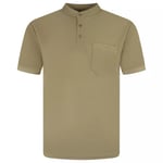 Charles Norton Grandad Mens Polo T-Shirts Plain Casual - Brown - Size Medium