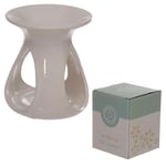 Puckator Eden White Tear Drop Ceramic Oil & Wax Melt Burner