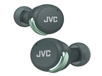 JVC Ecouteurs Bluetooth sans Fill Compacts, Réduction Active du Bruit, Petits, Léger, Design élégant, Etanche (IPX4), Autonomie 21H, HA-Z330T-G (Vert)