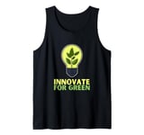 Innovate For Green Eco Lightbulb Art Environmental Tank Top