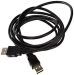 Ewent EC1024 Câble USB 2.0 Type A mâle vers A mâle câble Double Blindage 28 cuivre Câble 1,8 m, Noir Pour Ordinateur