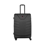 WENGER Pegasus HS 610849 Valise Rigide 4 Roues avec Double roulettes, 99 (115) l, Serrure TSA, pour Homme et Femme, Voyage, Noir, Noir, L, Hardside Bagage Extensible à roulettes