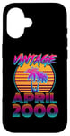 Coque pour iPhone 16 25 Years Old Retro Vintage Funny April 2000 25th Birthday