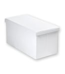 Urban living KUBE PVC BANC DE RANGEMENT PLIABLE BLANC 76X37,5XH37,5CM