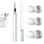 [3 Paires] Embouts de Remplacement pour AirPods Pro et AirPods Pro 2e Génération avec Trou de Réduction du Bruit (S/M/L), Kit de Nettoyage 3 en 1 pour AirPods 1 2 3 Pro/Pro 2