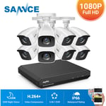 Sannce - 8CH 1080p système de caméra de sécurité 5 en 1 cctv dvr enregistreur Surveillance vidéo filaire étanche 8 caméras – pas de disque dur