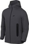 Nike Hooded Full Zip Ls Top M NK TCH FLC Fz WR Hoodie, Anthracite/Black, FB7921-060, XL