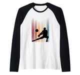 Retro Volleyball Player Volleyball Coach Volleyball Raglan Baseball Tee