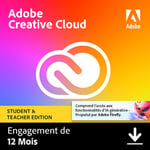 Adobe Creative Cloud All Apps - Étudiants et enseignants - Renouvellement 1 an