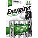 4 Piles Rechargeables AA / HR6 2000mAh Energizer Power Plus