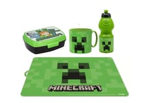 Minecraft Set Petit Déjeuner Boîte Porte Casse-Croûte + Bouteille +Tasse +