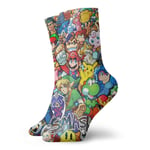 Chaussettes de Compression The Legend of Zelda So-nic Pik-achu Su-per Mario Socks Chaussettes athlétiques Pure Crew Chaussettes Chaudes Unisexes Chaussettes de Sport