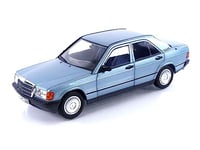 Norev 183828 Mercedes-Benz 190 E 1984 Light Blue metallic 1:18 Collectible Miniature Car, 1/18e