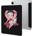 Étui Betty Pour Ipad Pro 2021 12,9 Pouces, Type Ordinateur Portable, Support À Trois Volets Avec Porte-Stylo, Veille/Réveil Automatique