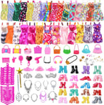 120Pcs Doll Clothes and Accessories Set Compatible with Barbie, Doll Clothes Ou