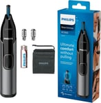 Philips Nose Hair Trimmer Nasal Ear Eyebrow Trimmer Showerproof Battery NT3650