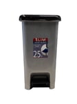 VR7 Slim Plastic Pedal Bin Home Bedroom Bathroom Kitchen Rubbish Dustbin (25L)