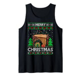 Ugly Xmas Sweater Style Musical Marimba Christmas Tank Top