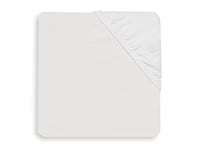 Jollein Drap-Housse en Coton, 120 cm Longueur x 60 cm Largeur, Blanc