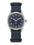 Hamilton Khaki Field Quartz 38mm Stålboett, Blå urtavla, Blått NATO-armband