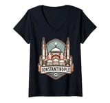 Womens Constantinople Byzantium Souvenir Memorabilia Hagia Sophia V-Neck T-Shirt