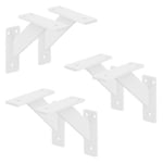 6x Support Etagere murale fixation flottante aluminium blanc