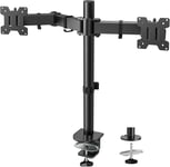 HUANUO Dual Monitor Stand for 27 24 32 22 14 25 inches Screen, Monitor Mount Arm