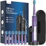 Sonic Electric Toothbrush for Adults and Kids - Sonic Toothbrushes with 8 Tooth Brush Replacement Head and 5 Brushing Modes, 120 Days of Use with 3-Hour Fast Charge, 2 Minute Smart Timer