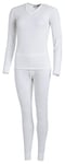 Medico Ensemble de sous-vêtements Thermiques pour Femme - sous-vêtements de Ski - Blanc - Taille 36/38