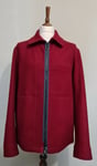 Lanvin RMOU0007A18 Wool Woven Serge Shirt Jacket Maroon Size Large uk 42 eu 52