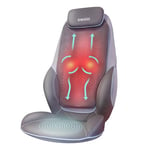 HoMedics Appareil de massage shiatsu pour le dos et les épaules - Fauteuil de massage réglable, tension 3 réglages de zone, Tout, Muscles du haut et du bas du dos, Vibration, Chaleur apaisante - Noir