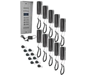 Cyfral Interphone PC 3000 RE avec connecteur 2 Fils, Lecteur RFID intégré, kit pour dix familles