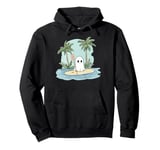 Funny Ghost Stand Up Paddle Halloween Lake Summer Costume Pullover Hoodie