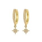 By Sophia Golden Star Earrings