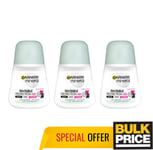 Garnier Mineral Invisible BWC Colors Floral Roll-On Deodorant 3, 6 Pack