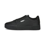 PUMA Carina 2.0 Jr Sneaker, Black Silver, 3.5 UK