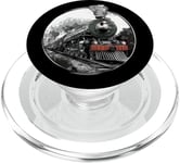 Un dessin pop art train à vapeur PopSockets PopGrip pour MagSafe