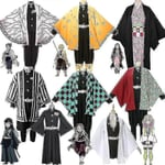 Barn Anime Demon Slayer Cosplay Kostym Set Vuxen Tanjirou Nezuko Dräkt Kochou Shinobu L