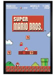 Super Mario Bros. World 1-1 Maxi Poster - Black Wooden Framed