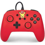 Manette filaire Gamepad PowerA pour Nintendo Switch - Pikachu Rieur - Jaune - Vibration