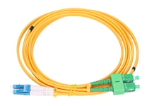 Extralink PATCHCORD LC/UPC-SC/APC SM G.657A1 DUPLEX 3.0MM 2M - 2 m InfiniBand och fiberoptisk kabel 2x SC 2x LC FTTH Gul