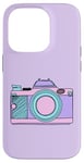 Coque pour iPhone 14 Pro Appareil photo aux couleurs pastel de la licorne Photographe